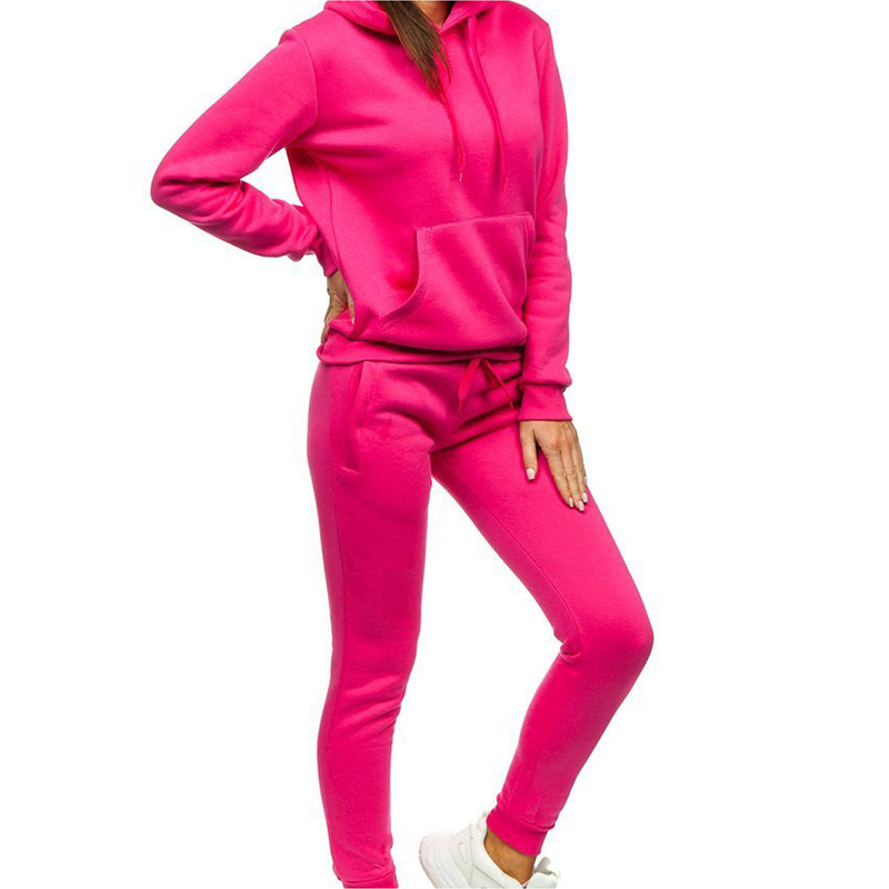 Women Pink Slim Fit Tracksuits