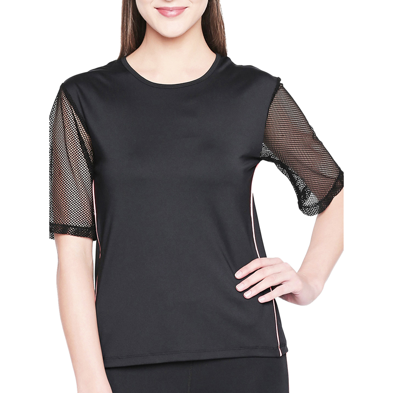 Black Solid Gym Wear Tracksuits